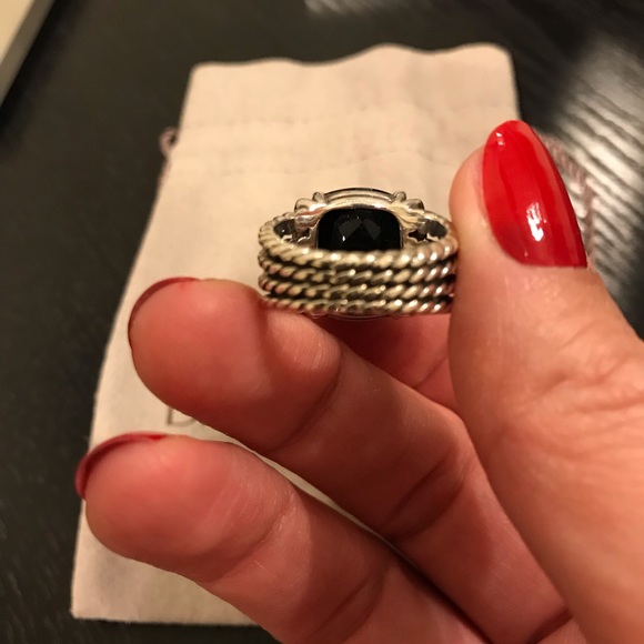 DY Wheaton Black Onyx And Diamond Ring - Picture 6 of 6
